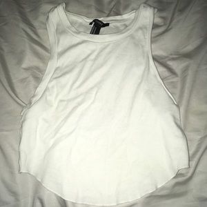 White crop top tank